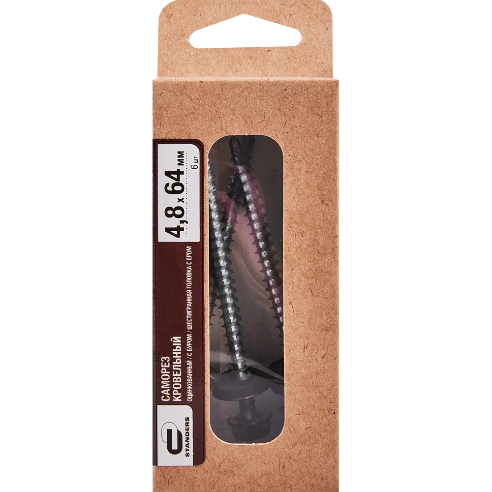 Саморезы кровельные Standers с буром для металлочерепицы и профнастила 89212975 STLM-1009004 - Вид №3