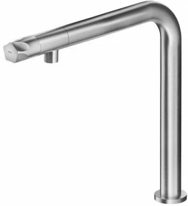 MGS Смеситель для умывальника из нержавеющей стали с одной ручкой и одним отверстием, выполненный в современном стиле Penta