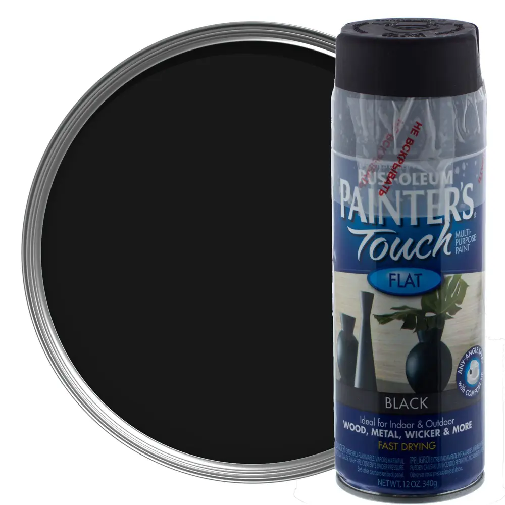 Краска аэрозольная Paint Touch матовая цвет чёрный 340 г RUST-OLEUM STLM-2126515