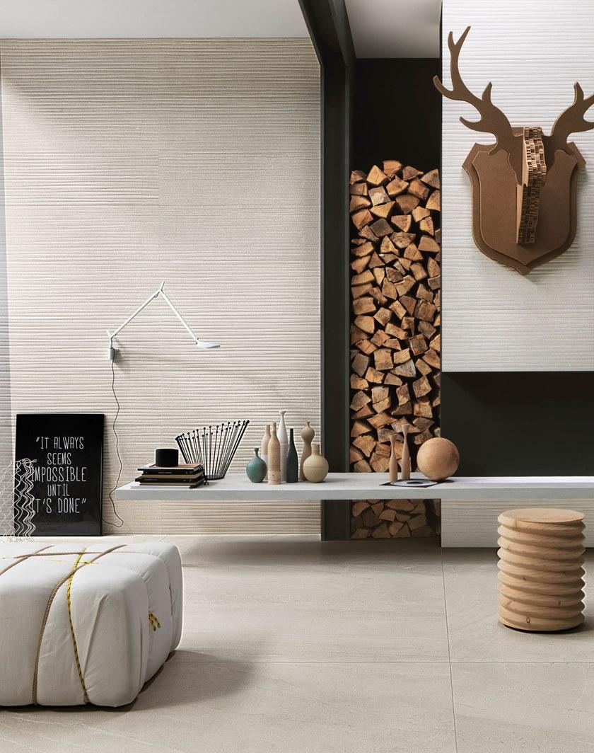 Italgraniti Объемная белая плитка для стен с эффектом камня Nordic stone wall sun-id-1389373 - Вид №1