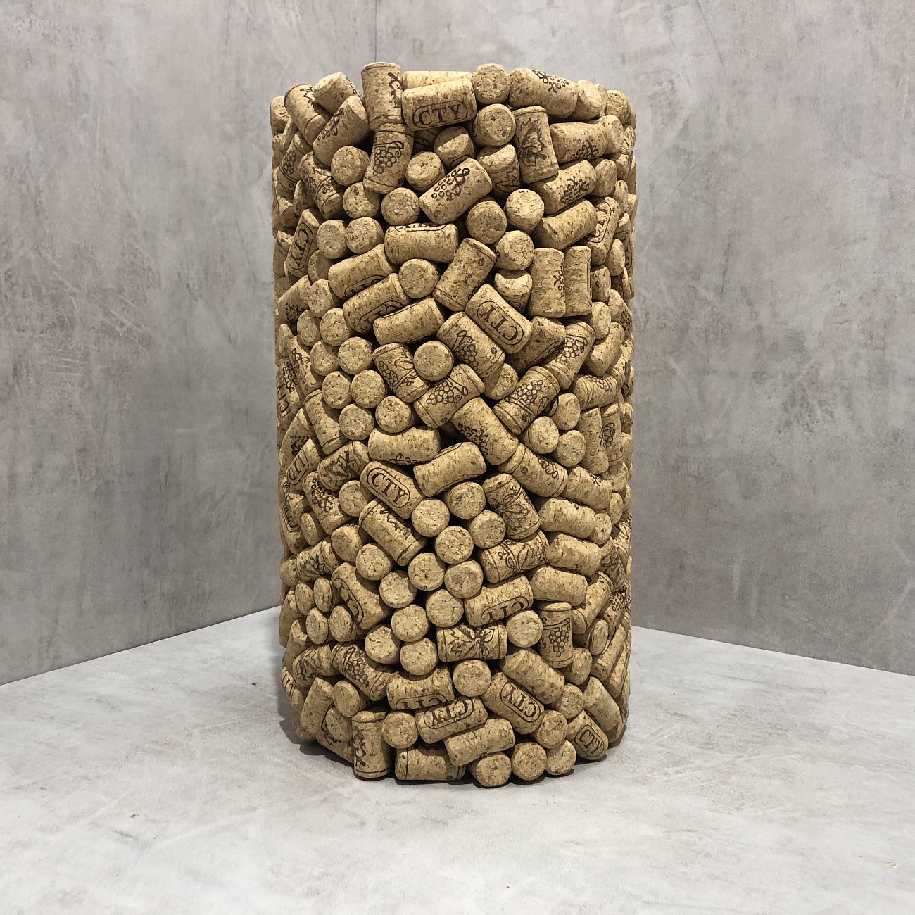 Приставной столик круглый пробковый 26 см К-Т-2 GRAUM  304090 Бежевый  - Вид №1