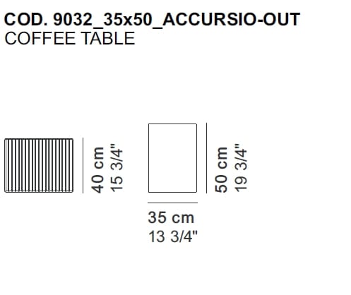 Стальной прямоугольный садовый стол La Cividina Accursio Outdoor ARCH-00031852 - Вид №4