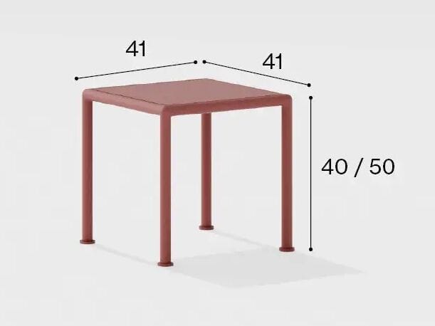 Алюминиевый квадратный садовый столик с порошковым покрытием FAST Roè ARCH-00089006 - Вид №2