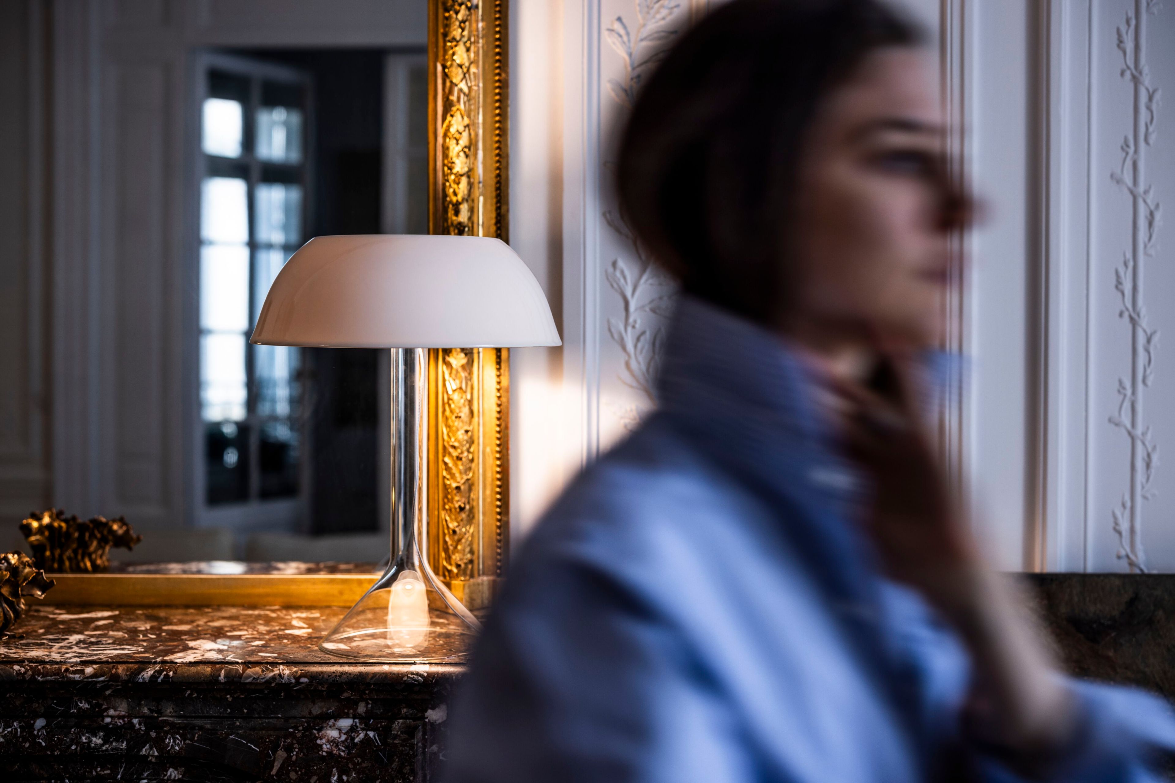 Настольная лампа из фарфора и боросиликатного стекла Foscarini Chapeaux ARCH-00113419 - Вид №3