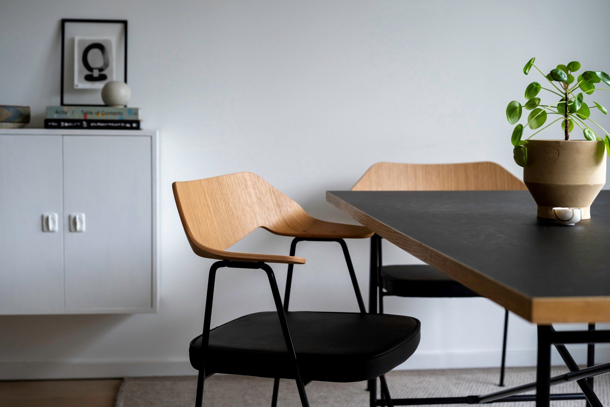 Стул с подлокотниками из кожи и шпона Case 675 ARCH-00046033 - Вид №28