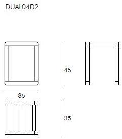 Il Giardino di Legno Журнальный столик из тикового дерева Dual Dual04d2 - Вид №1