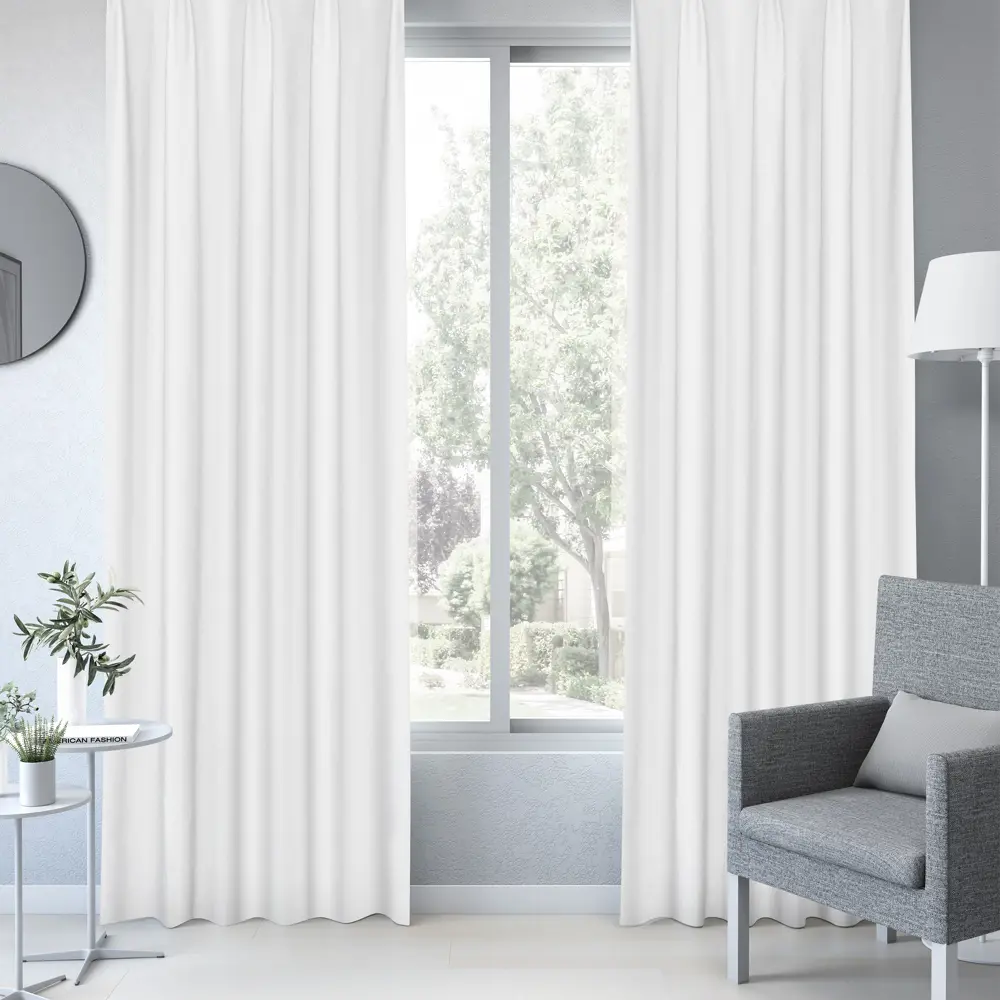 Штора на ленте Inspire Tula 160x280 см цвет белый 88935246 STLM-2141417 