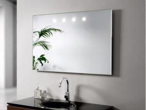 Прямоугольное зеркало со встроенным освещением