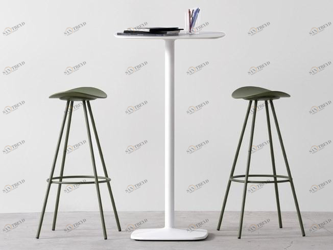 ENEA Высокий стол со стальным основанием и столешницей из hpl Iron sun-id-1396878