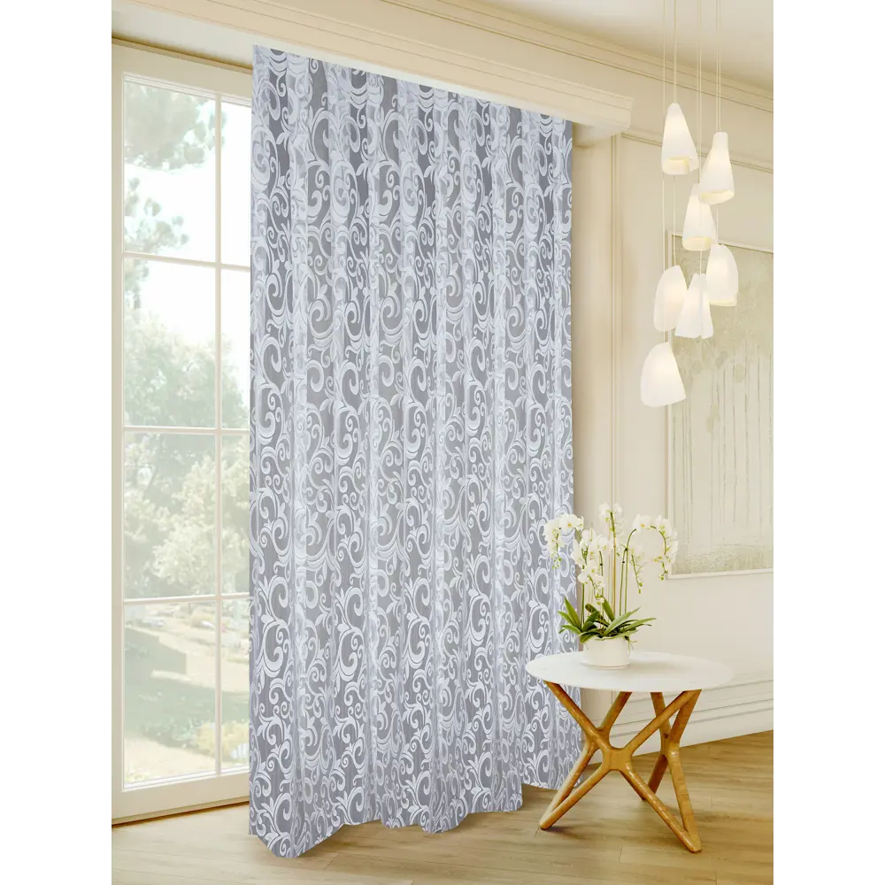 Тюль «Завиток» 1 п/м 280 см цвет белый ТОРГОВЫЙ ДОМ ТЕКСТИЛЬ STLM-2141147 - Вид №7