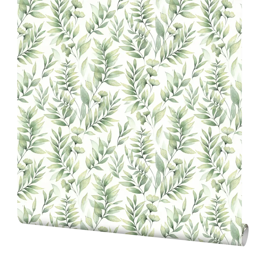 INSPIRE Money Flower - флизелиновые обои с цветочным орнаментом в зеленых тонах 87289651 STLM-0823080