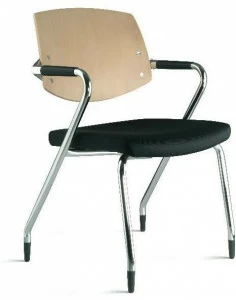 Ares Line Стул для конференций из дерева с подлокотниками Eura family