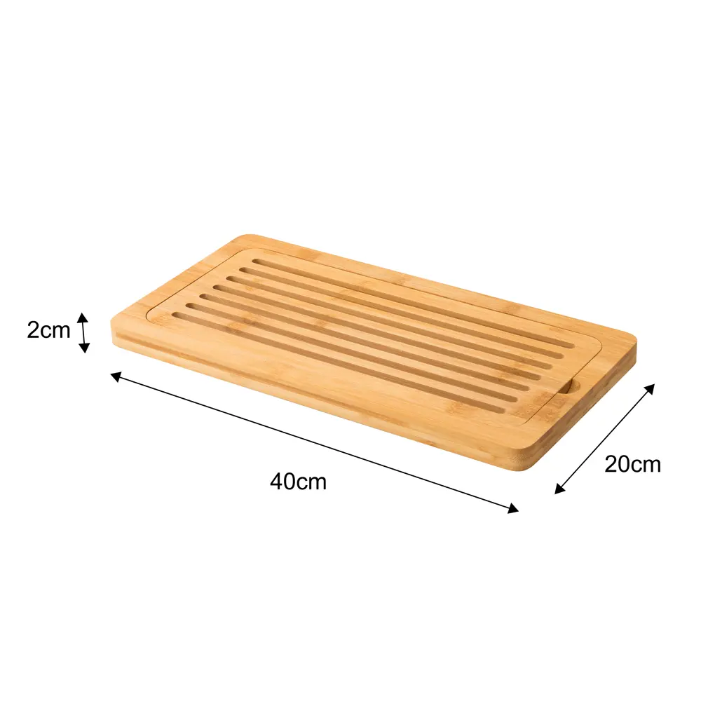 Доска разделочная Delinia 40x20 см бамбук цвет золотистый STLM-2117963 - Вид №1