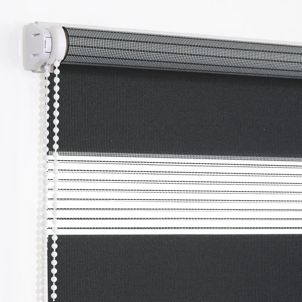 Штора рулонная день-ночь Мелоди 80x175 см графит MIAMOZA STLM-2010368 - Вид №1