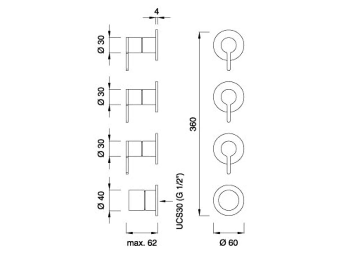 Душ в сборе с термостатическим смесителем CEADESIGN INNOVO ARCH-00034921 - Вид №2