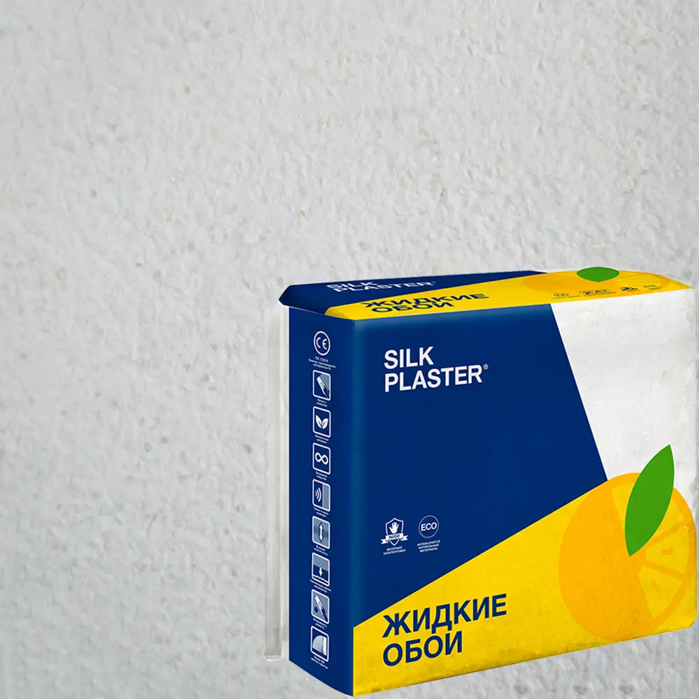 Жидкие обои Silk Plaster Absolute А102 0.87 кг цвет бело-голубой STLM-2180683