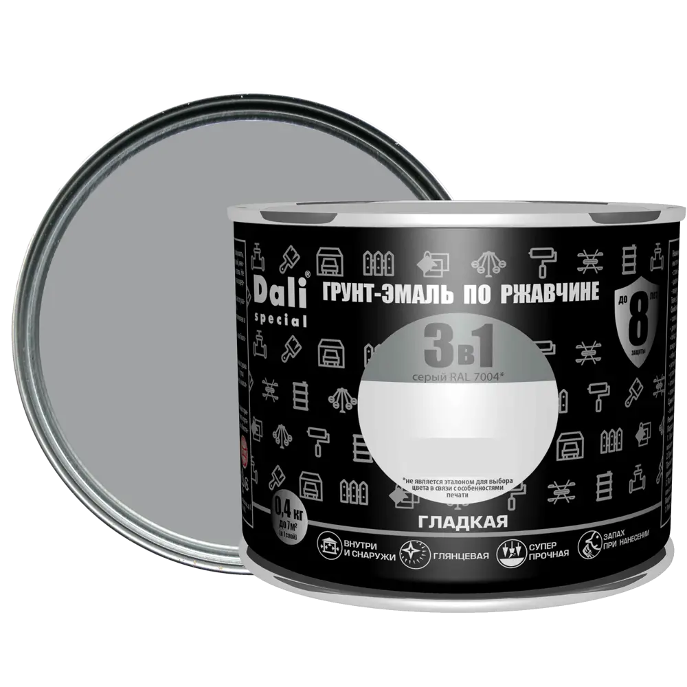 Грунт-эмаль Dali 3 в 1 - защита металла от коррозии 83372414 STLM-0040594