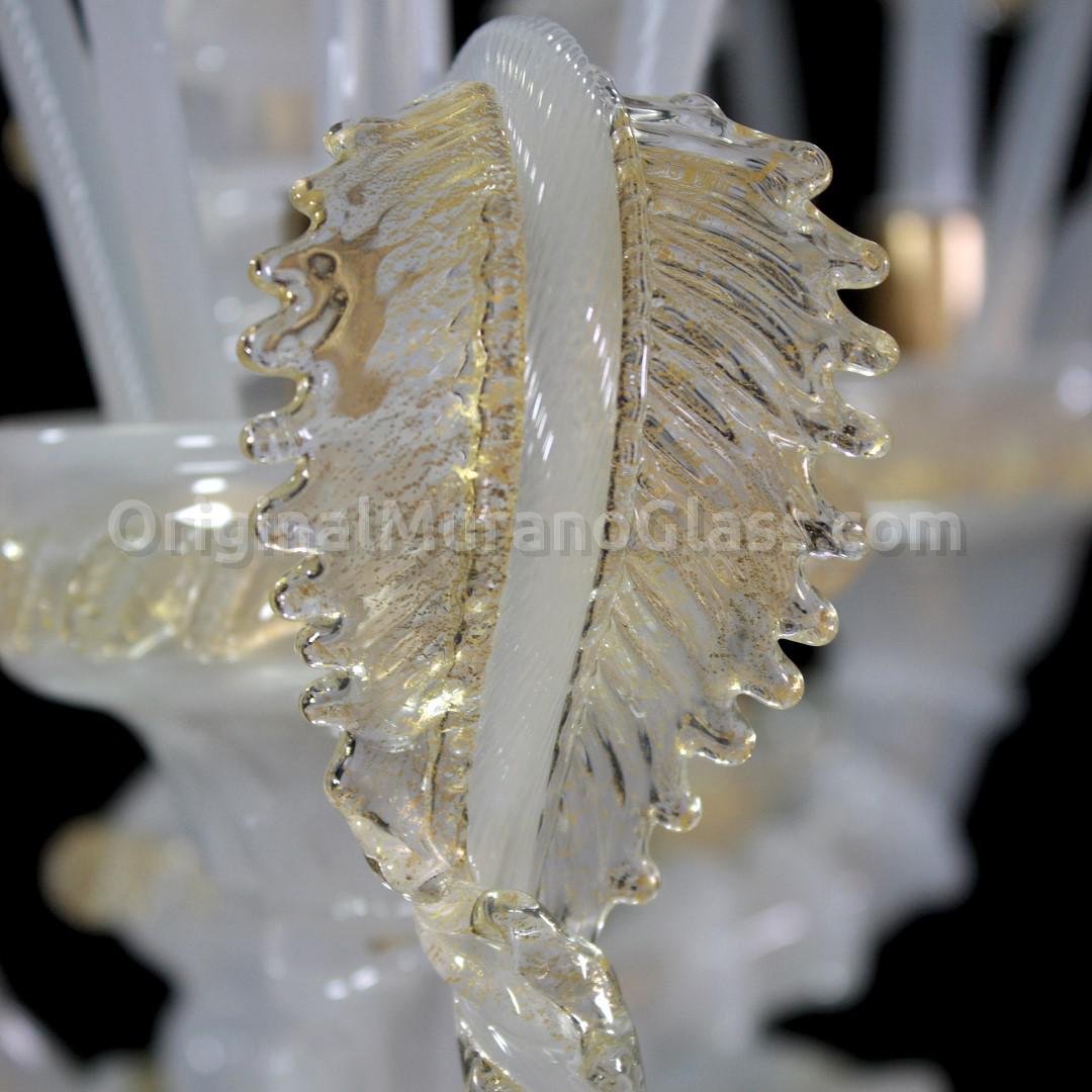 1072 ORIGINALMURANOGLASS Люстра Сегузо на 6 лампочек - Реццонико - белое муранское стекло OMG  см CLASSICO - Вид №1