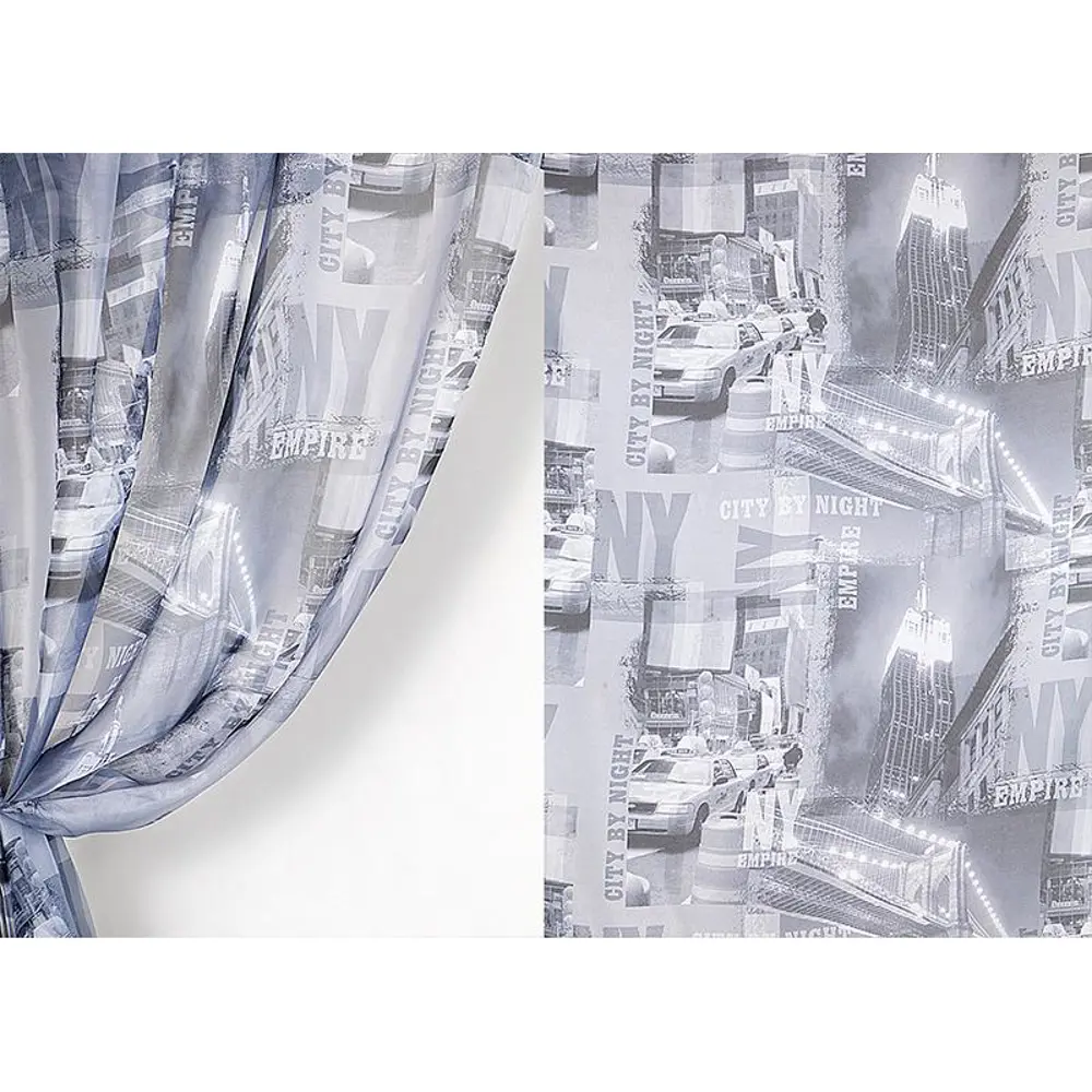 Тюль «Город-газета» 1 п/м 280 см цвет чёрный ТОРГОВЫЙ ДОМ ТЕКСТИЛЬ STLM-2204711 - Вид №1