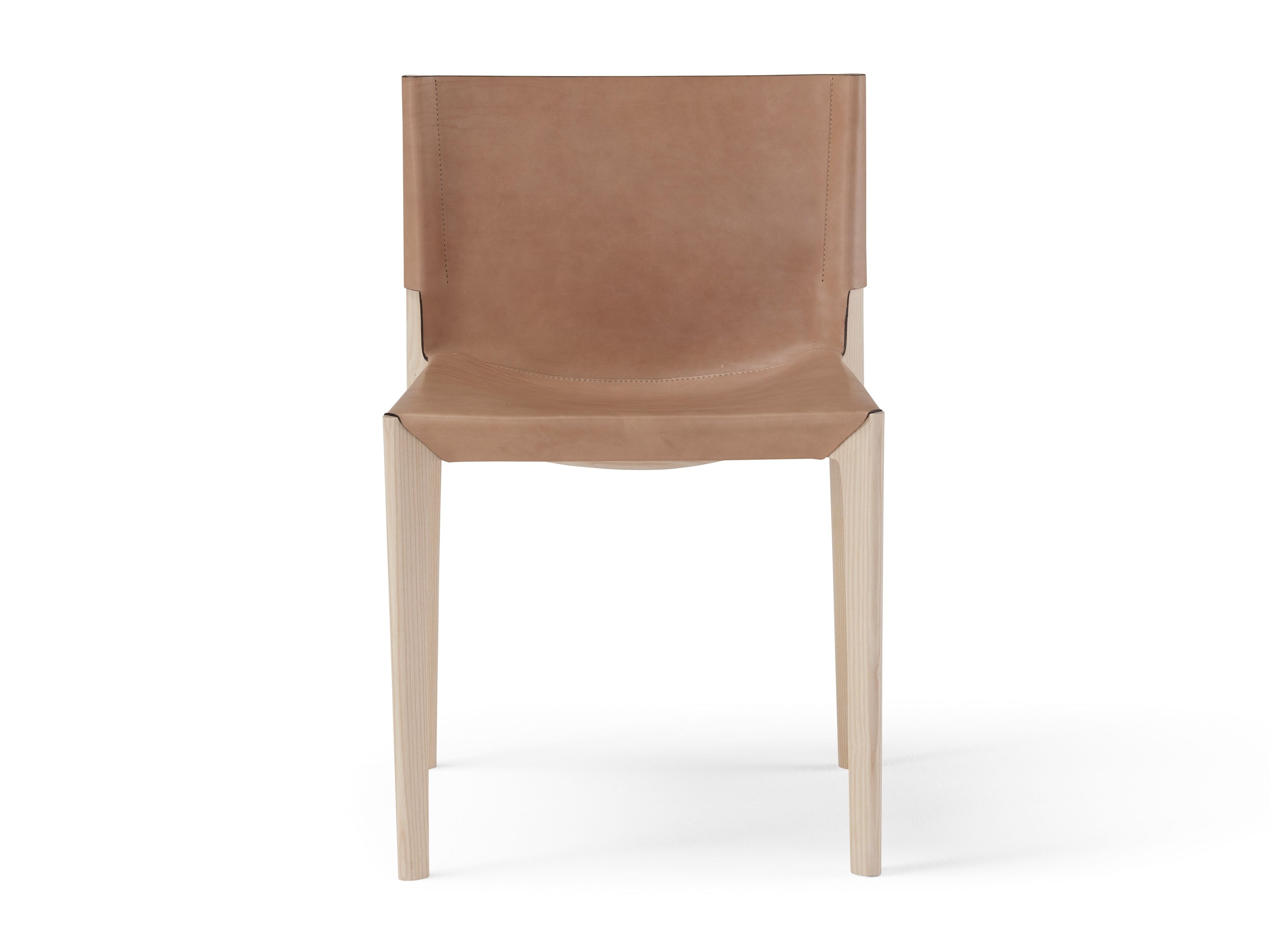 Стул из кожи и дерева Amura Stilt ARCH-00067343 - Вид №1