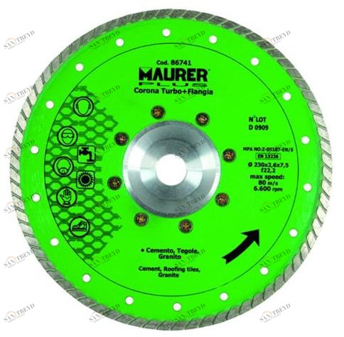 MAURER PLUS Алмазные диски с фланцем для гранита, бетона и плитки sun-id-1352311