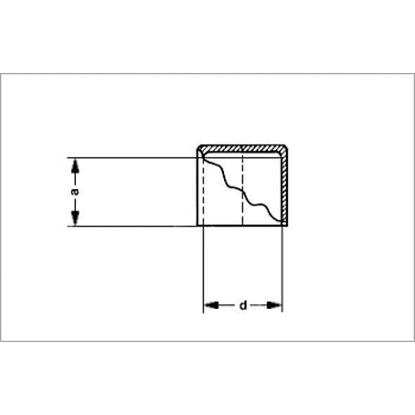 1530142 SANHA 5301 заглушка ВПр, медь  42 мм  - Вид №1