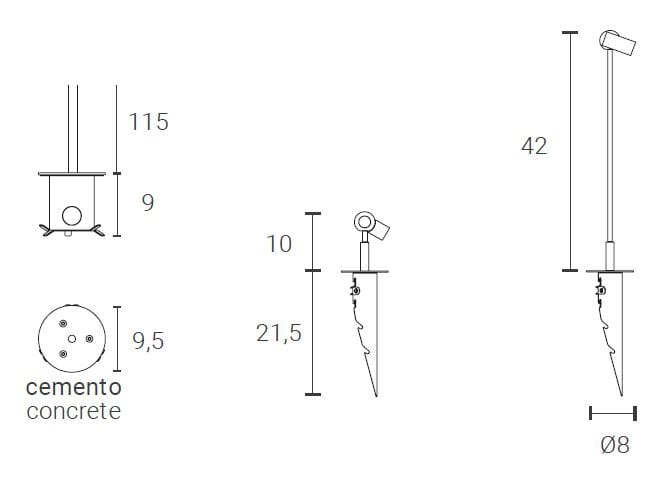 Напольный напольный светильник металла Сид ZAVA NINO OUTDOOR ARCH-00095292 - Вид №1