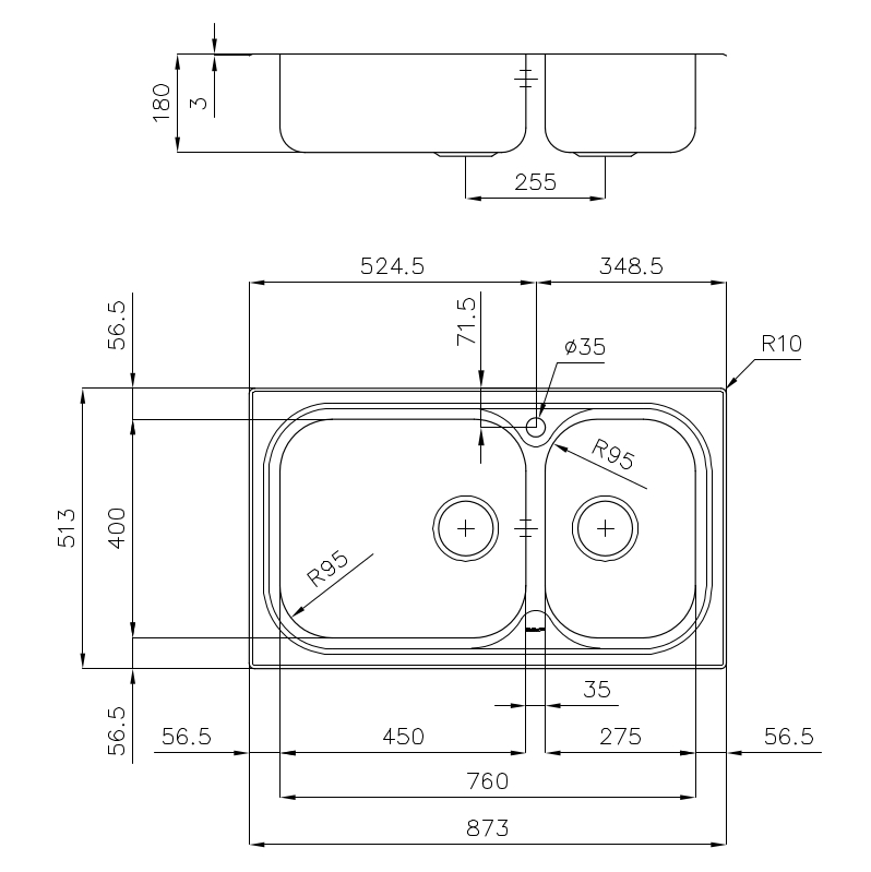 107206x Раковина Big Bowl 1072 06x Fosterspa  - Вид №1