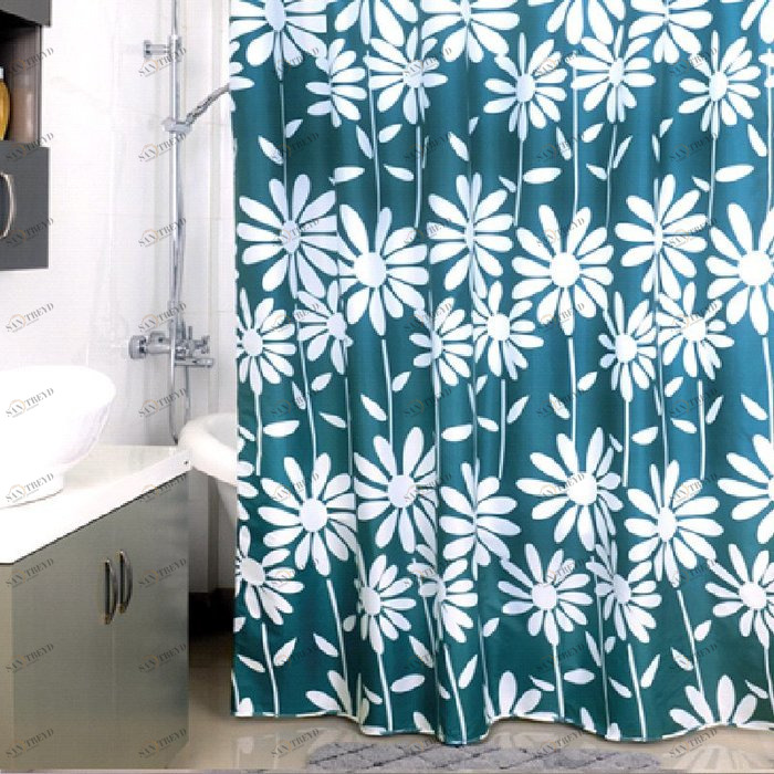 950P180M11 Milardo Flowers Blue Штора для ванной комнаты  Flowers Blue Россия 