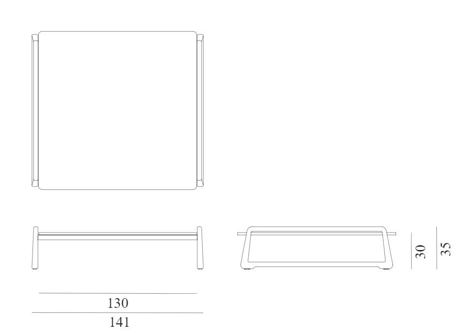 Низкий квадратный журнальный столик из каррарского мрамора Exteta Sunset ARCH-00046511 - Вид №10
