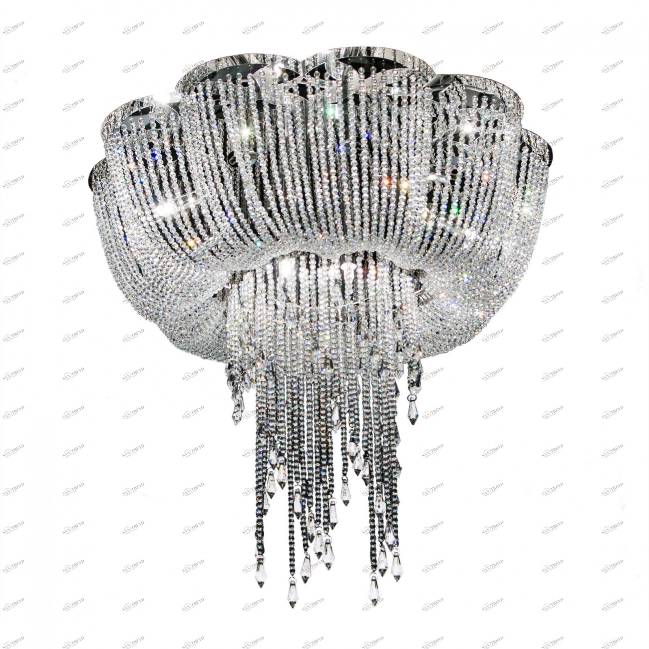 Люстра Enna 5014 прозрачная 5014 RVASTLEY ДИЗАЙНЕРСКИЕ, PUSHA, ДВУХЪЯРУСНЫЕ 061564 Прозрачный 