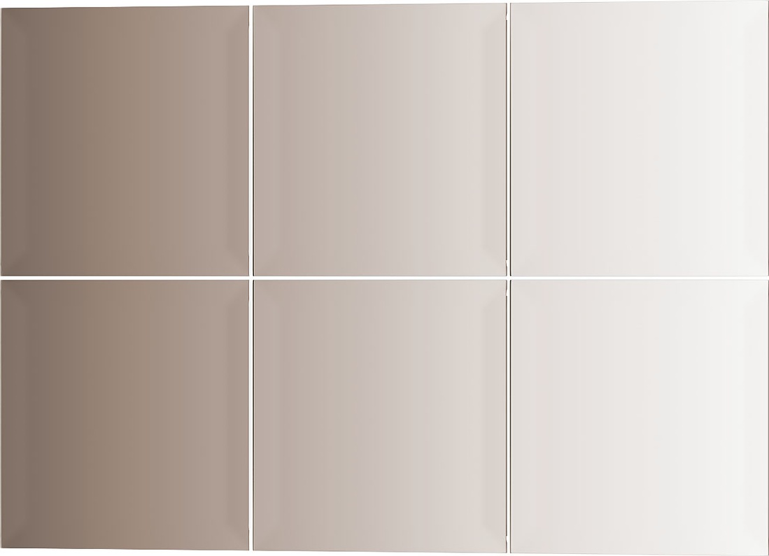 BY 1549 Зеркальная плитка с фацетом 15 mm - комплект 6 шт (бронза) EVOFORM Refractive