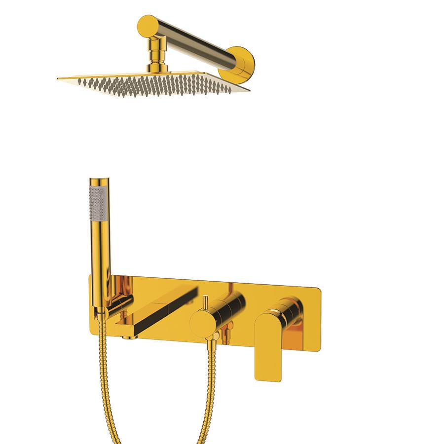 BB25037333 Bienbanyo Bien Water Flowbox Горизонтальный смеситель скрытого монтажа для ванны 3F-Gold 