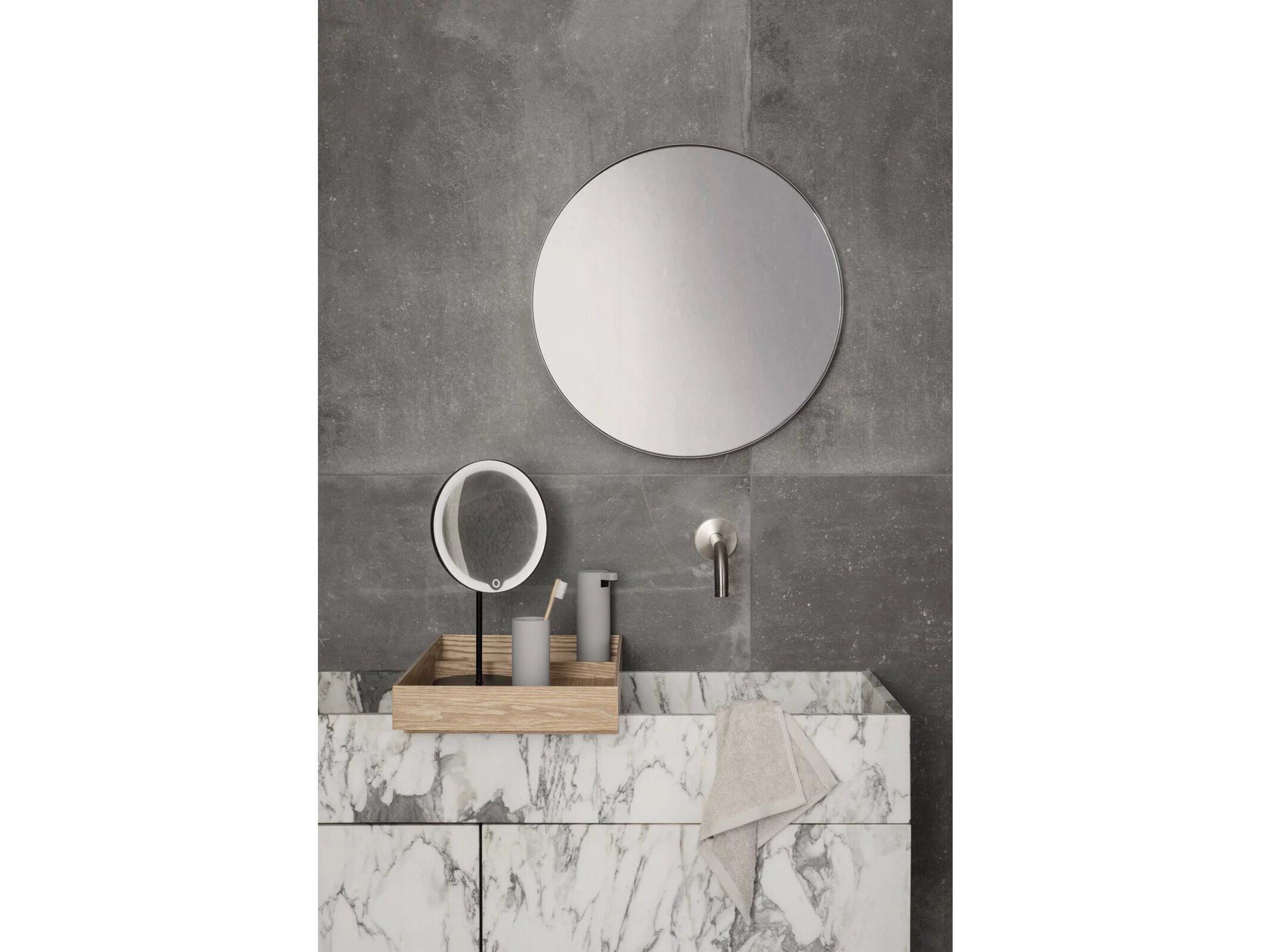 Настенное круглое зеркало для ванной комнаты blomus Rim ARCH-00131775 - Вид №9