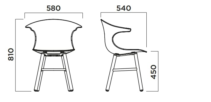 Стул из полипропилена Infiniti моно петля ARCH-00009239 - Вид №3