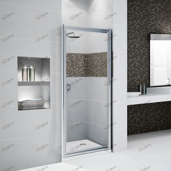 Novellini. Двери в нишу 72 см G с серебристым профилем STAR NSTARG661B