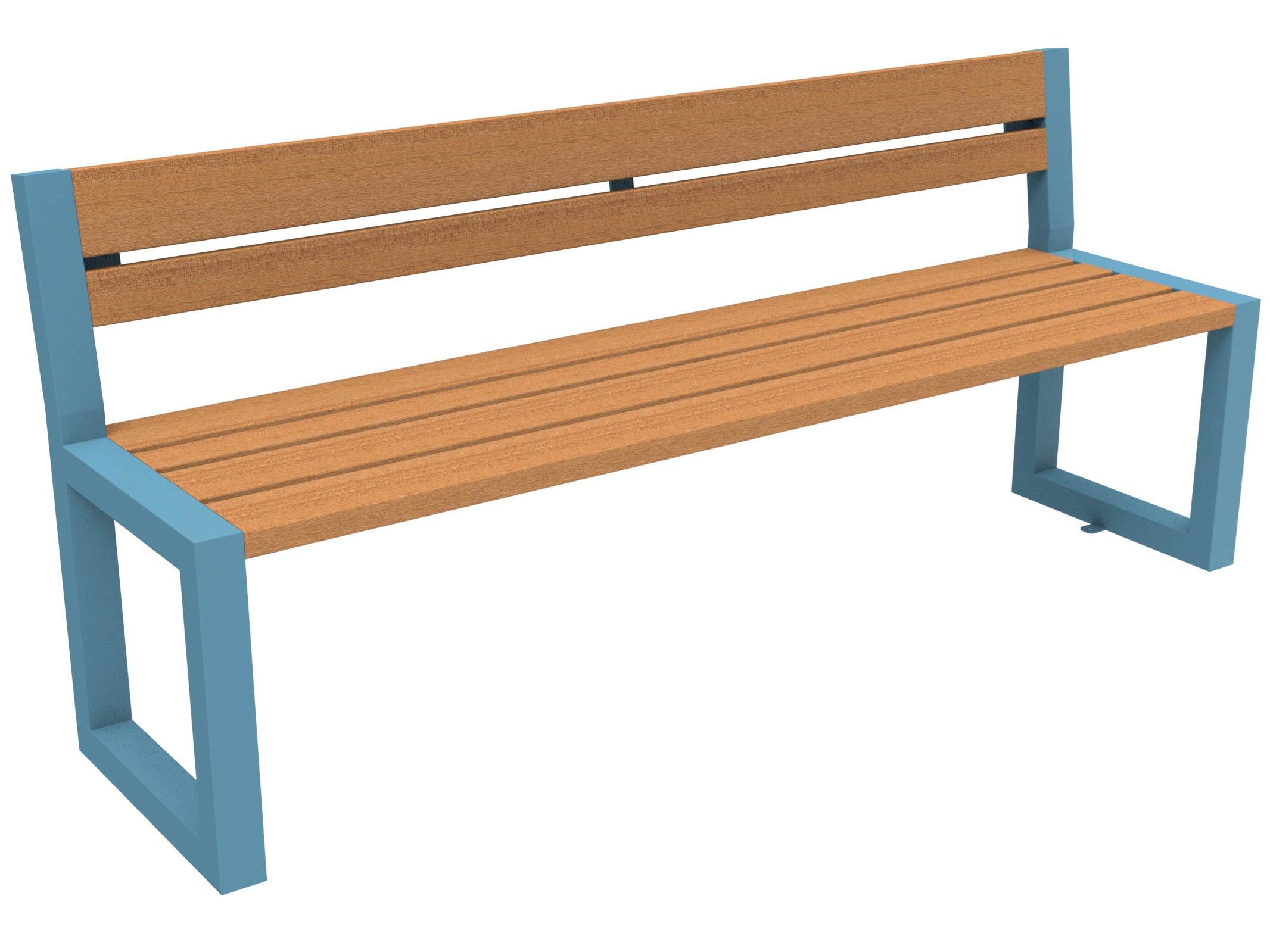 Скамья из окуме со спинкой Lazzari ритм ARCH-00140158 - Вид №6