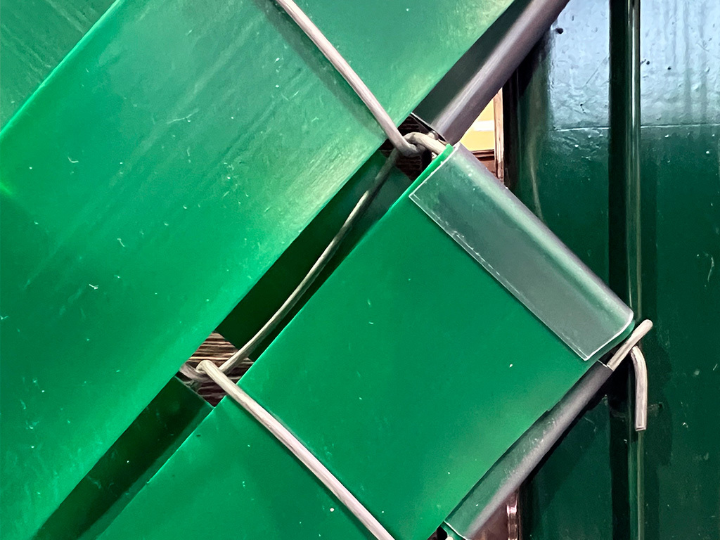 Заборная лента зелёная 55 мм Геопластборд GPBST-174 - Вид №1