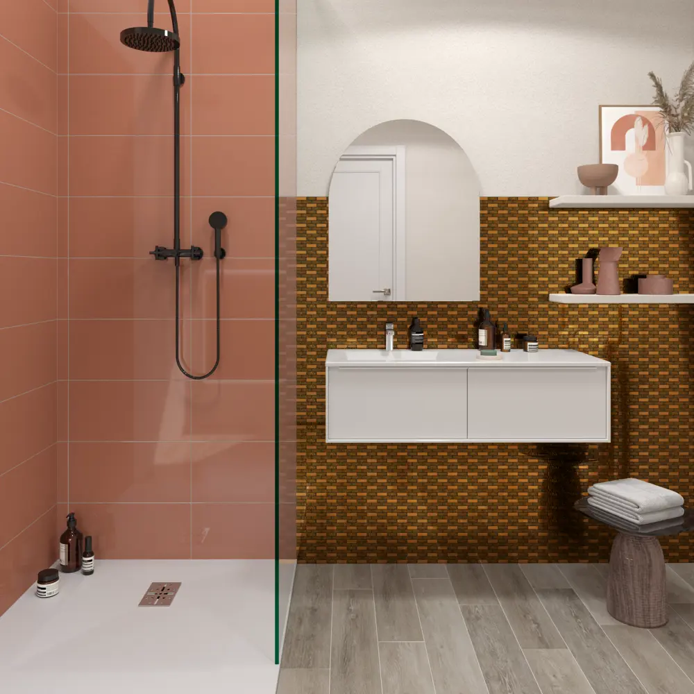 Мозаика стеклянная Artens 30x30 см цвет бежевый Металл STLM-2097659 - Вид №7