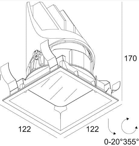 Регулируемый светодиодный прожектор Deltalight Entero ARCH-00108188 - Вид №3