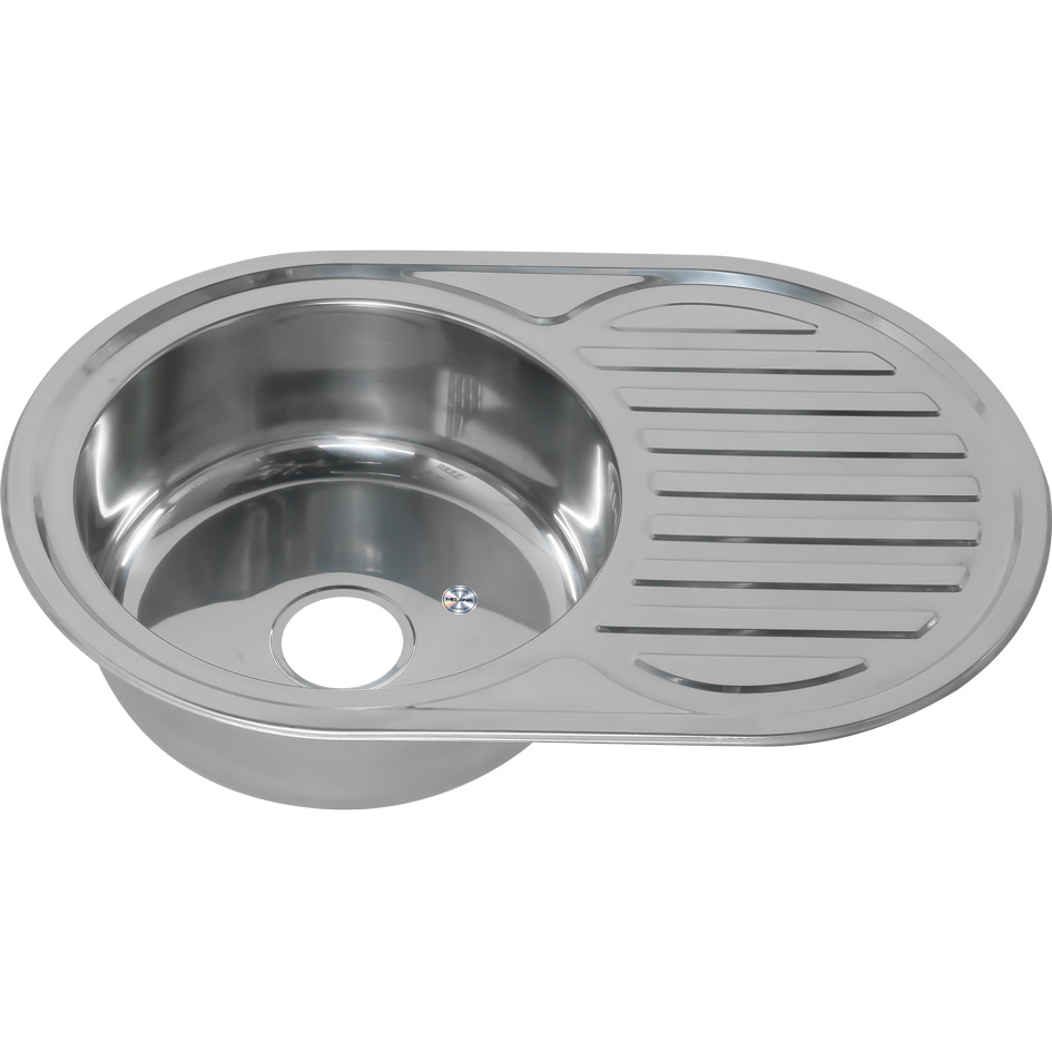 Мойка 7750 U MELANA 0,6/160 врезная овальная с сифоном (122/2 *12) 122/2 (*12)