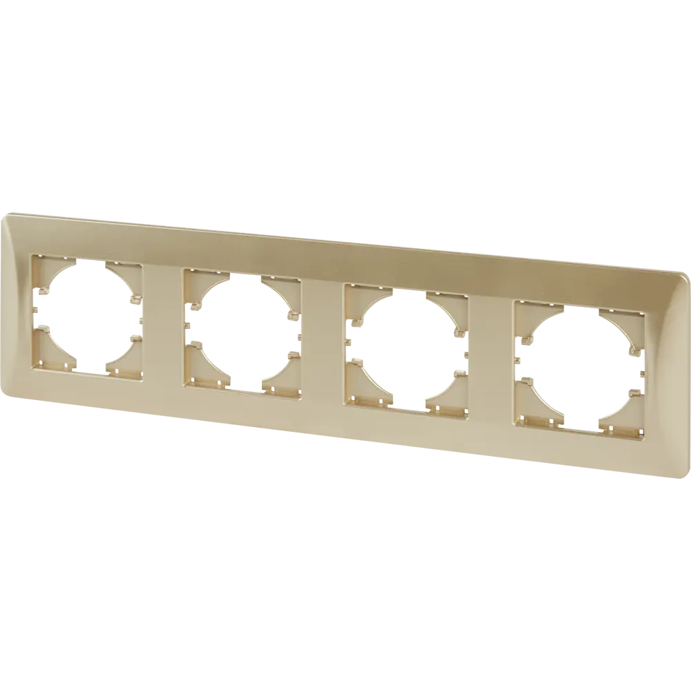 Рамка GUSI Electric Ugra для 4 розеток и выключателей, цвет шампань 83865117 STLM-0045261 - Вид №1