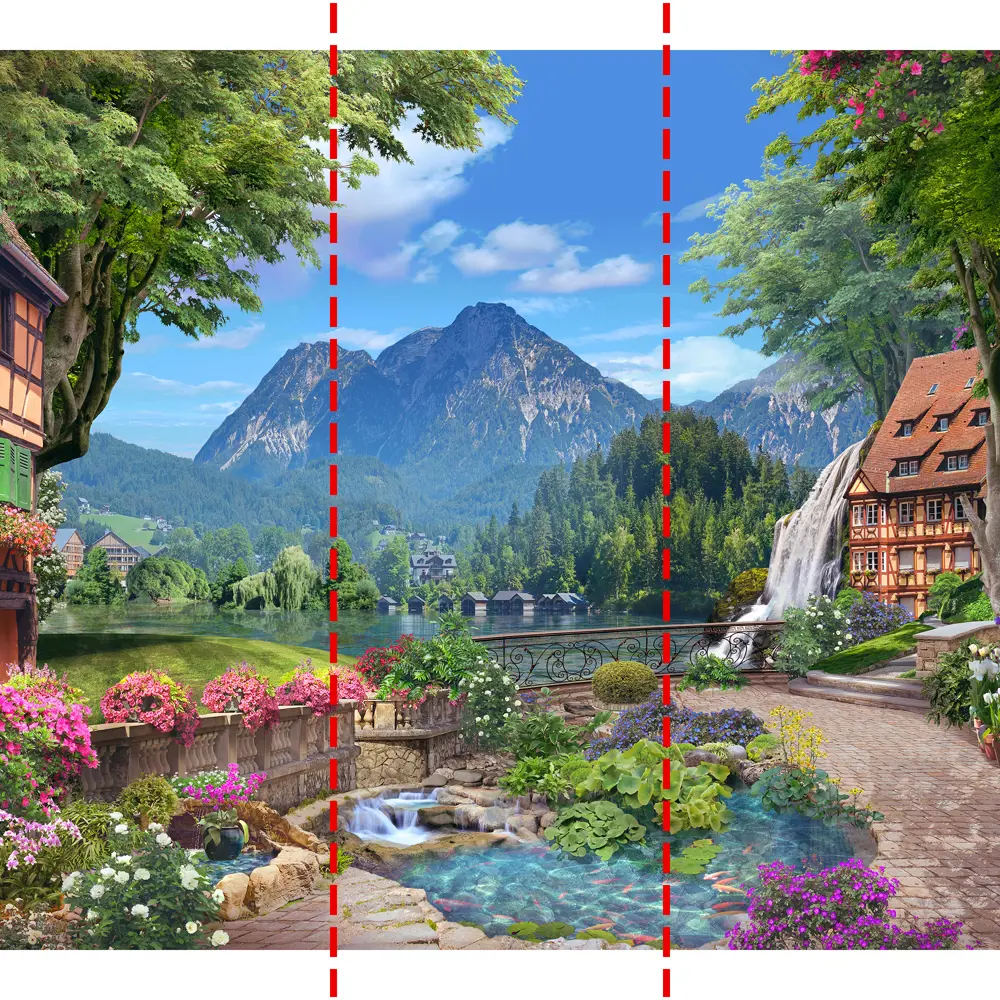 Фотообои У озера флизелиновые 300x270 см 10384-Л МОСКОВСКАЯ ОБОЙНАЯ ФАБРИКА Malex factory STLM-2102344 - Вид №2