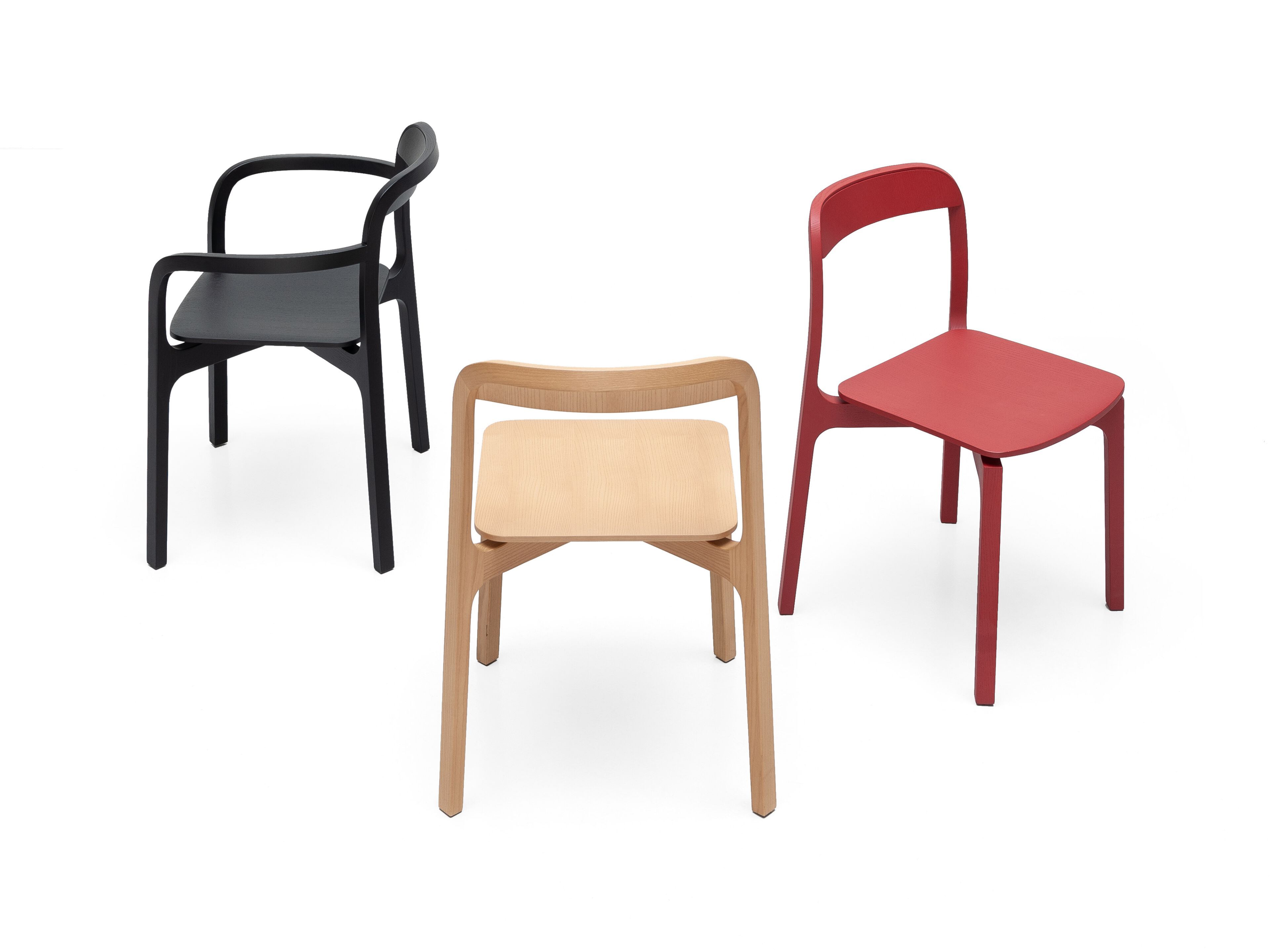 Штабелируемый стул из ясеня с подлокотниками Kristalia Contorna ARCH-00088242 - Вид №1