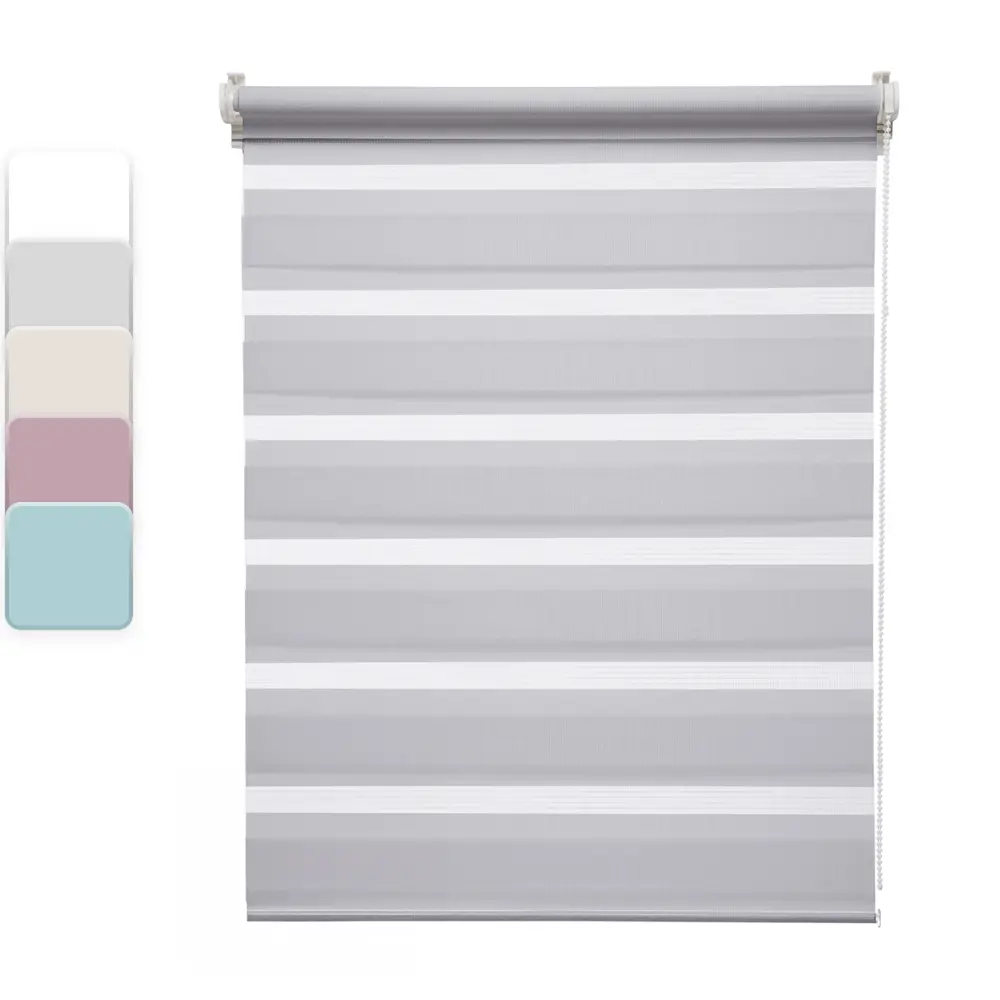 INSPIRE Peter — Рулонная штора день-ночь светло-серая 100x160 см 85225685 STLM-0060119