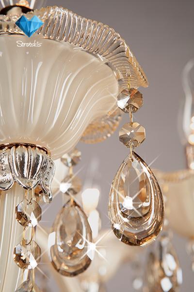 Подвесная люстра Bogates 124/6 Strotskis BOGATES ДИЗАЙНЕРСКИЕ, ALBERTINA 185798 Бежевый  - Вид №1