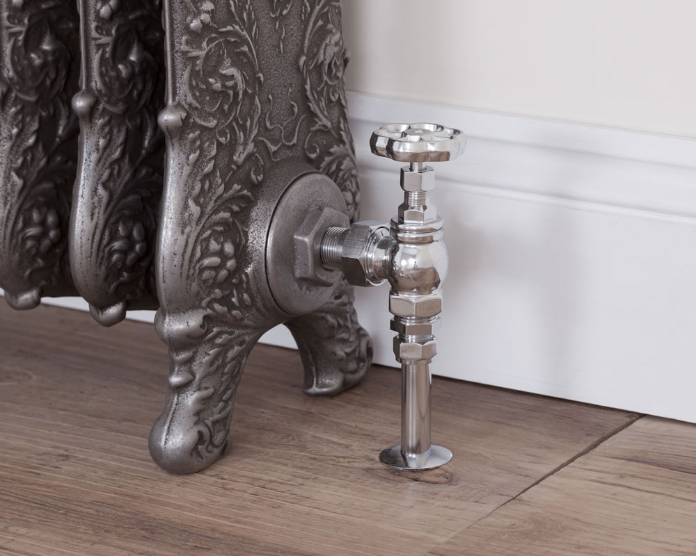 HAN015 Впускной ручной радиаторный клапан Daisy Wheel 15 мм (хром) Сarronheating  - Вид №2