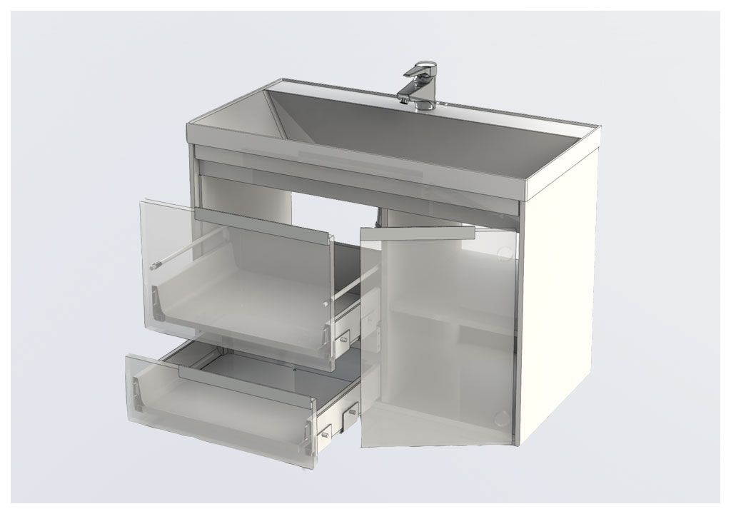 Тумба с раковиной Aquanet Тиволи 90 белый 0018005600179396 - Вид №4