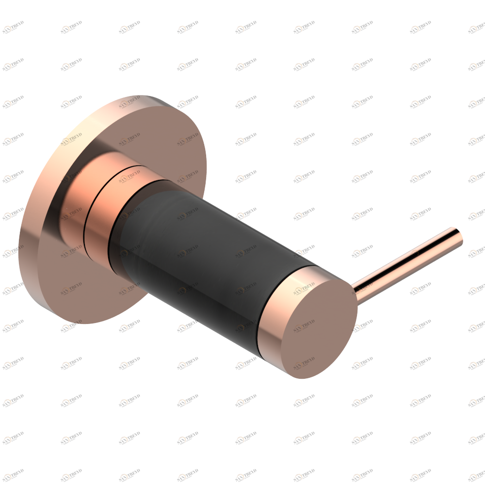 G5D-30B Маховик для встраиваемого в стену вентиля Thg-paris Anoa с чёрными роговыми вставками Розовое золото G5D 30B CAT.F