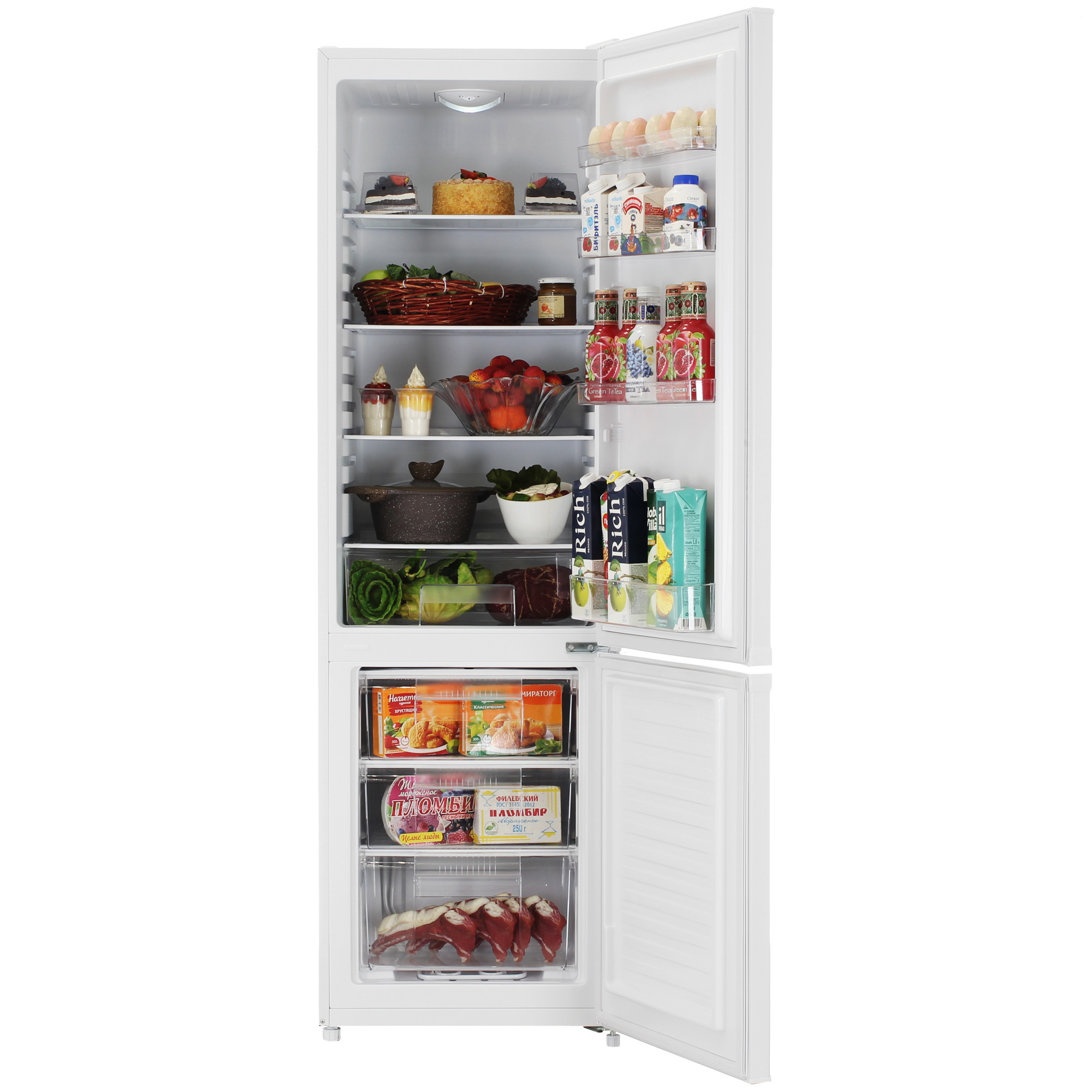 9237828 Холодильник с морозильником   DEXP B2-26AMG белый STDN-0010490 - Вид №5